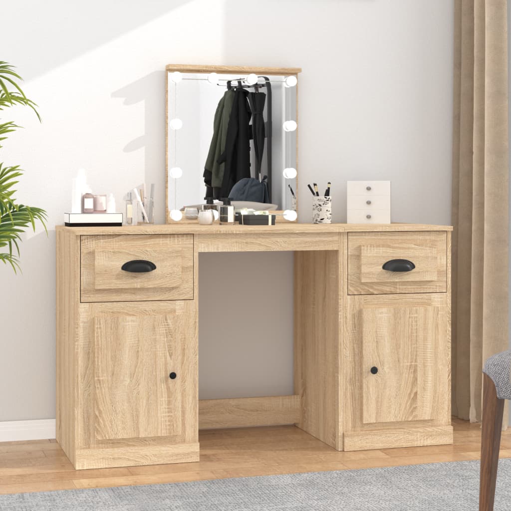 Dressing Table With Led 130X50X132.5 Cm